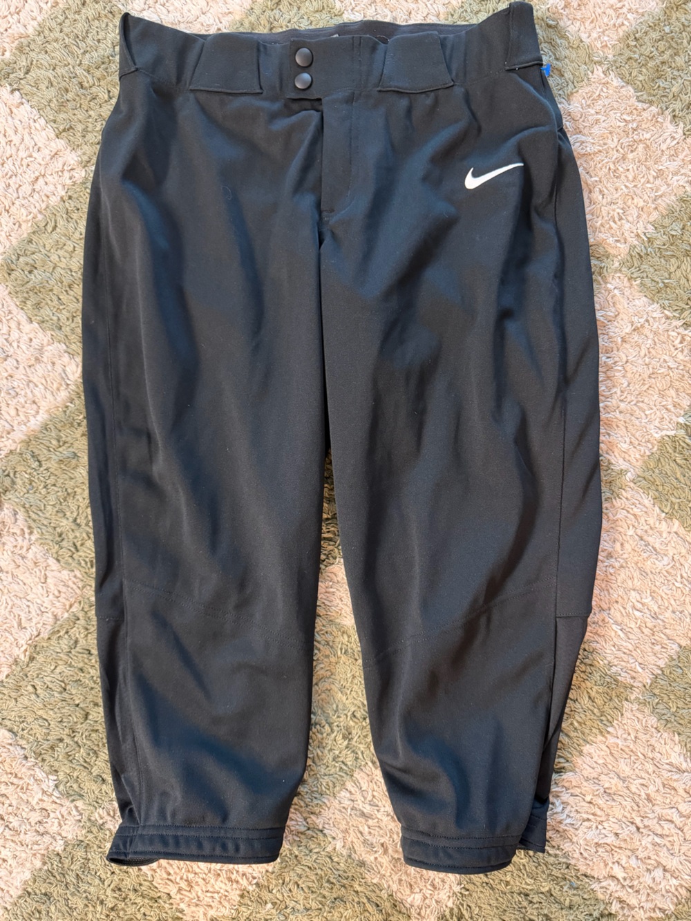 Nike Black Baseball Athletic Pants with Embossed Waistband